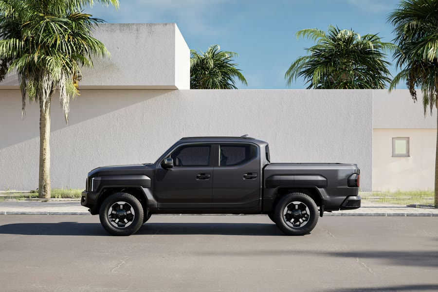 Car window tinting Morley: a black dual-cab ute parked in an open car park
