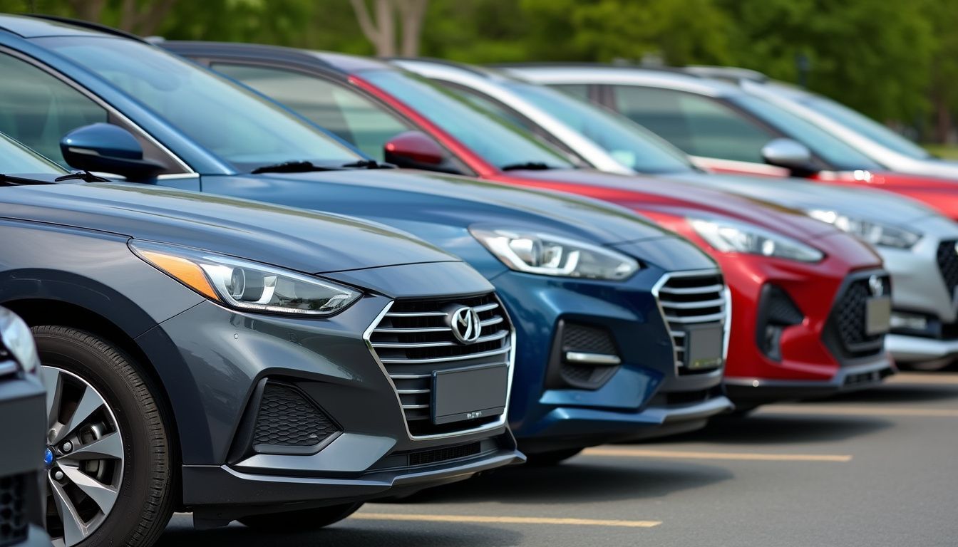 The image shows a lineup of cars with different types of window tint. The image shows a lineup of cars with different types of window tint.