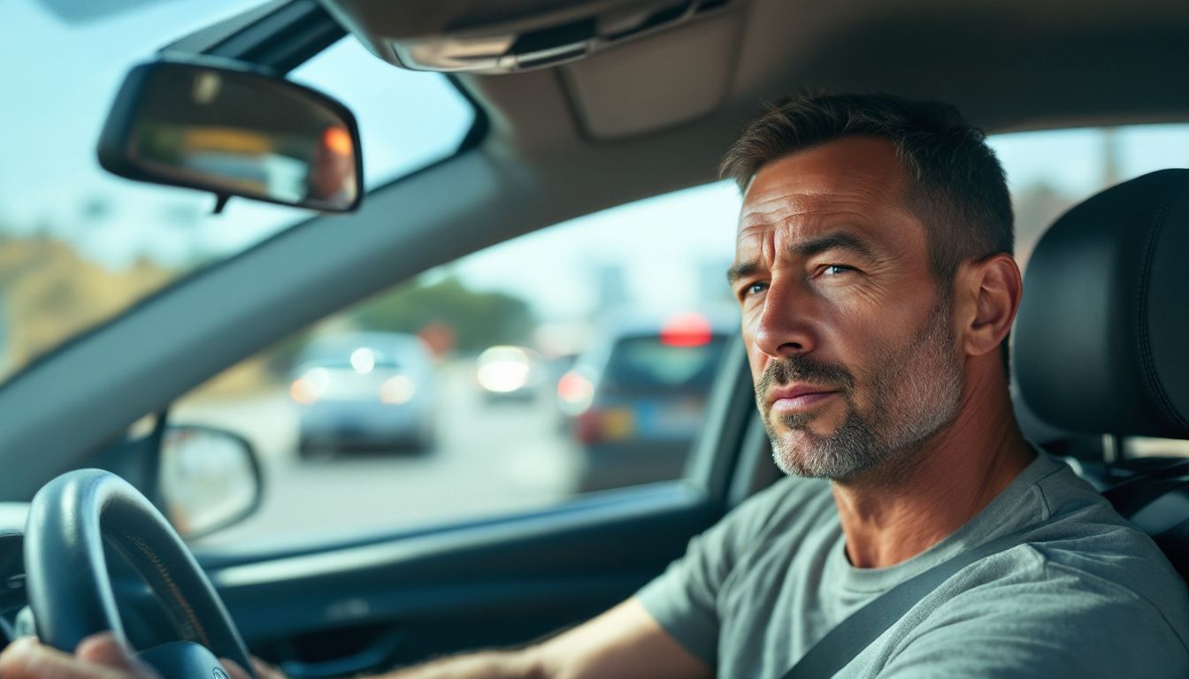 A driver in Perth navigates glare from the sun on a busy road. A driver in Perth navigates glare from the sun on a busy road.